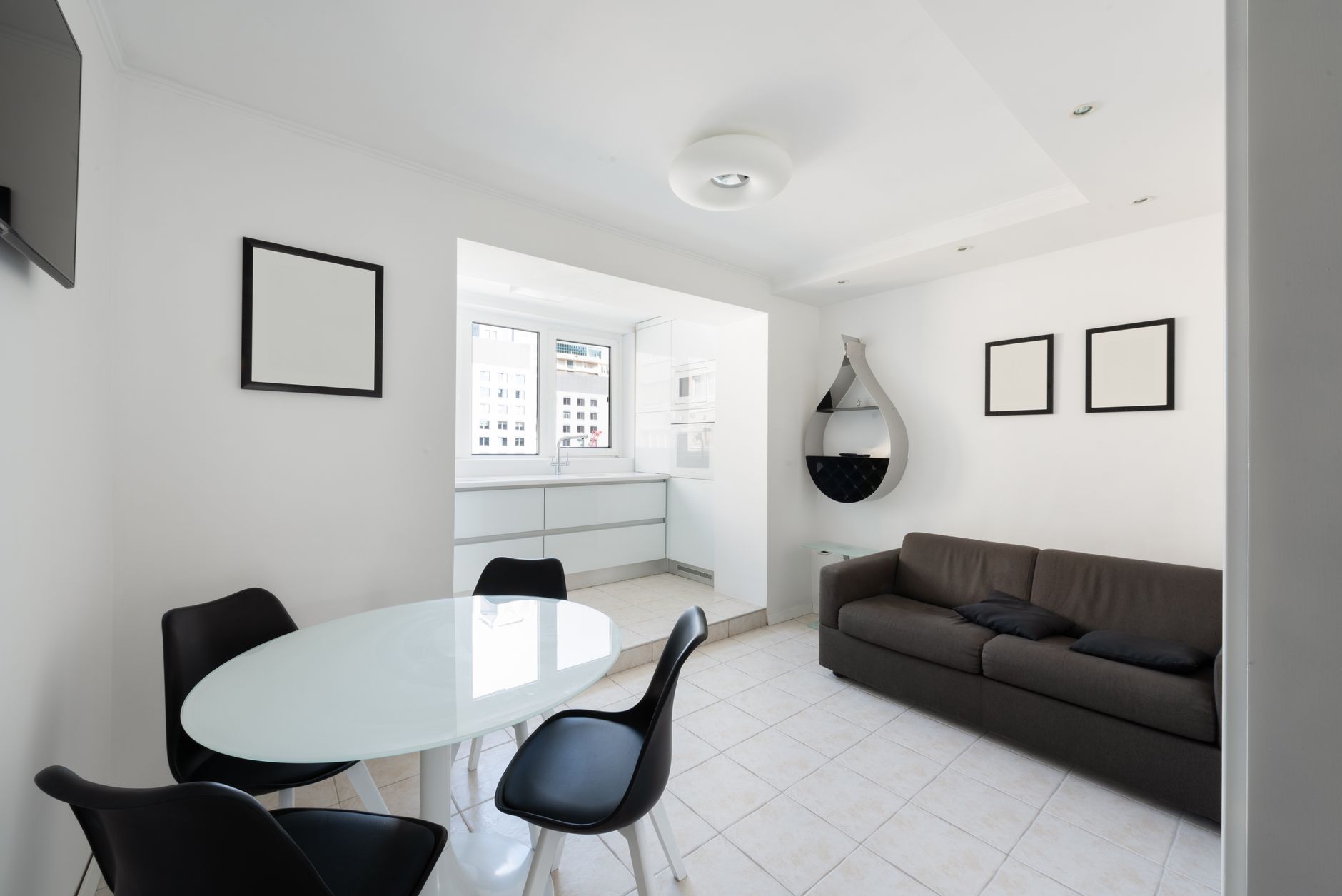 Interior painting professional working in a luxury Dubai apartment